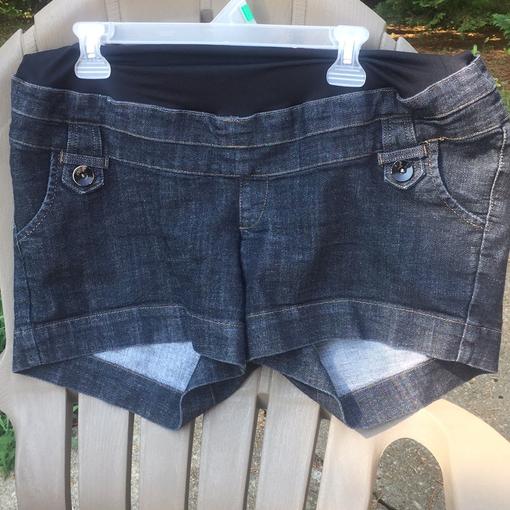 First Kick Maternity jean shorts